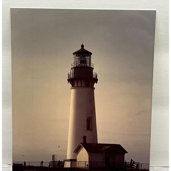 Lighthouse at Dusk Oregon Coast Found Photo Snapshot 1994 - Picture 3 of 5